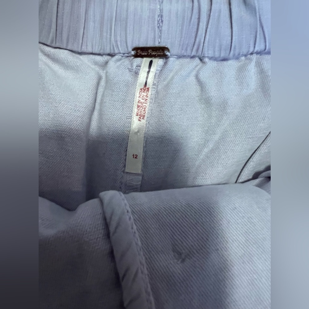 Free peoples wide legs capri khaki pants